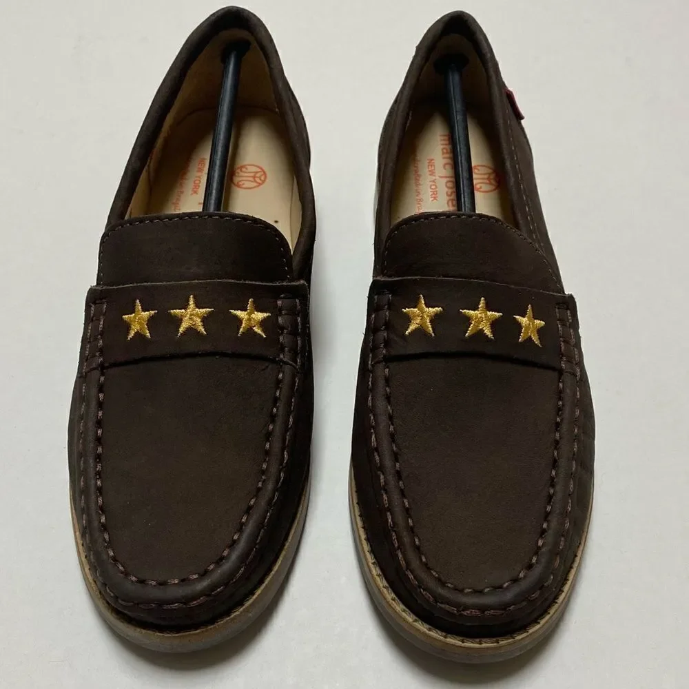 Marc Joseph New York Girl’s Brown Leather Madison Shoes Sz 1.5 NIB